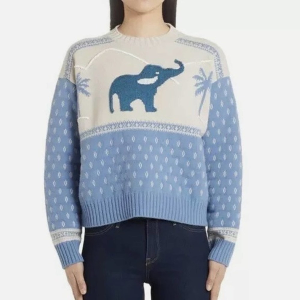 🆕 Alanui Wool & Cashmere Runway Designer Elephant Sequins Sweater - Picture 12 of 12